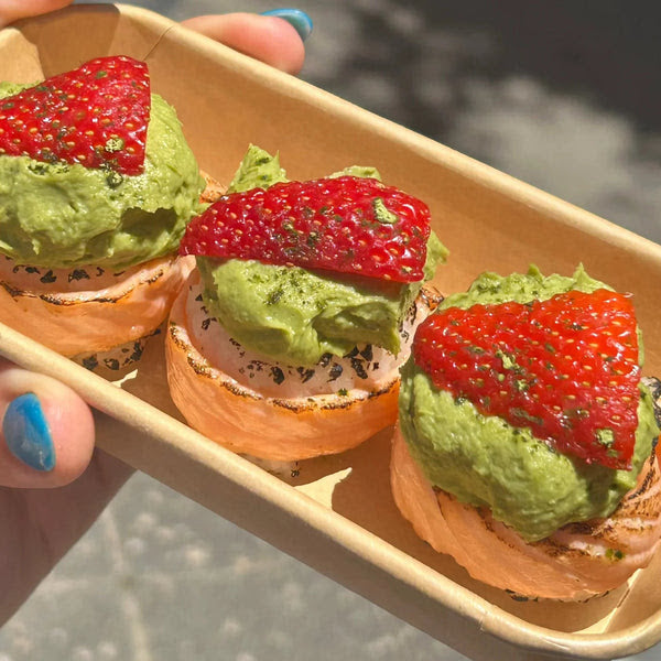 Strawberry Matcha Salmon Gunkan