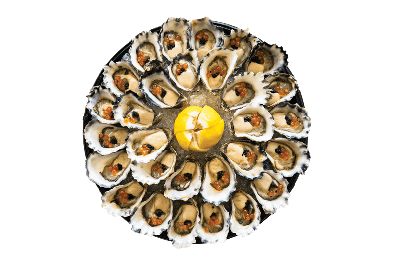 Sydney Rock Oyster Platter 30 Pieces with Ikura & Black Caviar